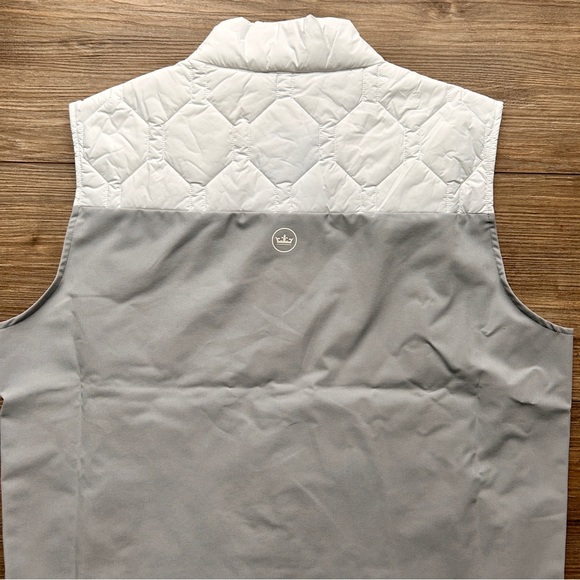 Peter Millar | Crown Sport Men White Gale Grey Blitz Vest (Size Small) - Picture 10 of 16